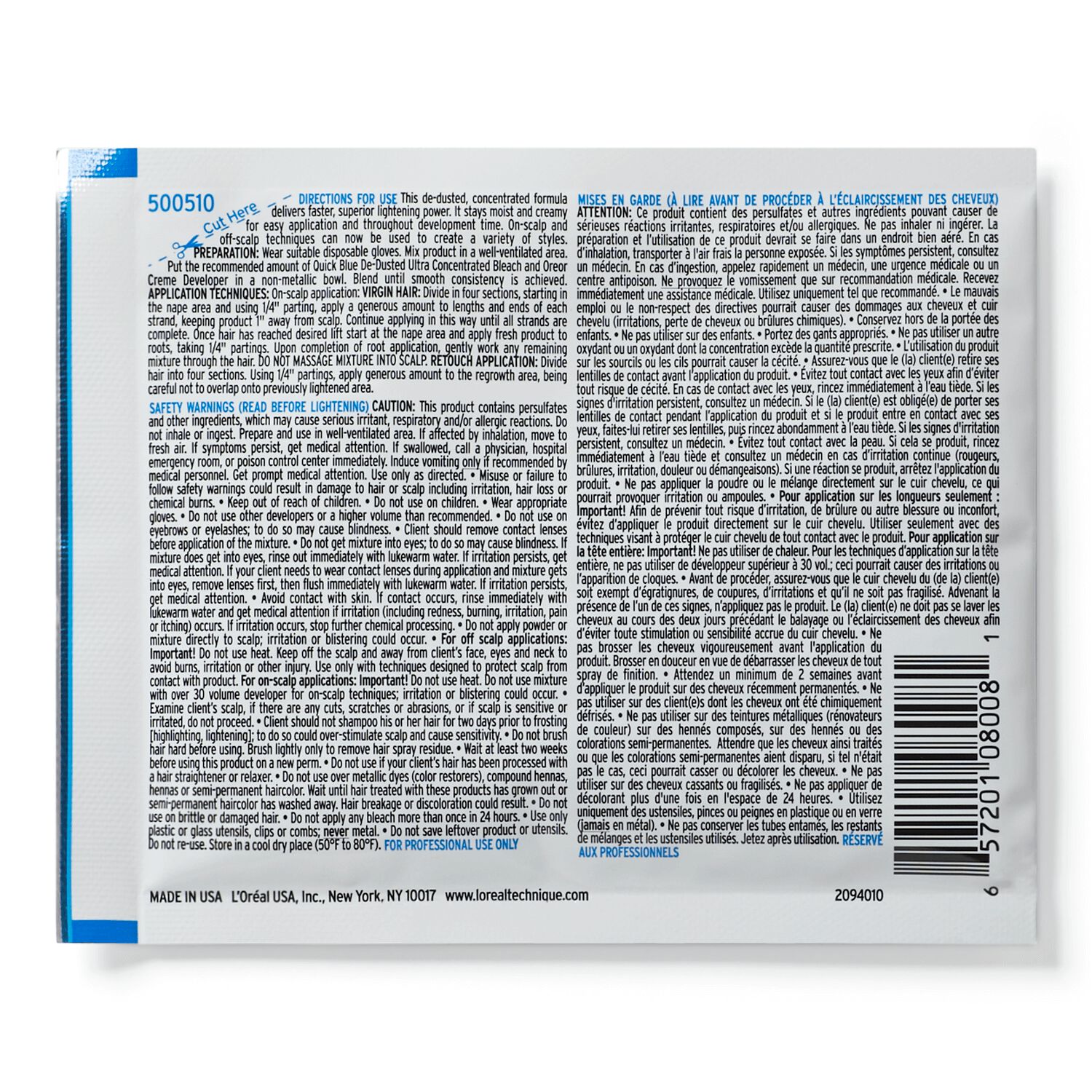 L'Oreal Quick Blue Powder Bleach, 1 OZ