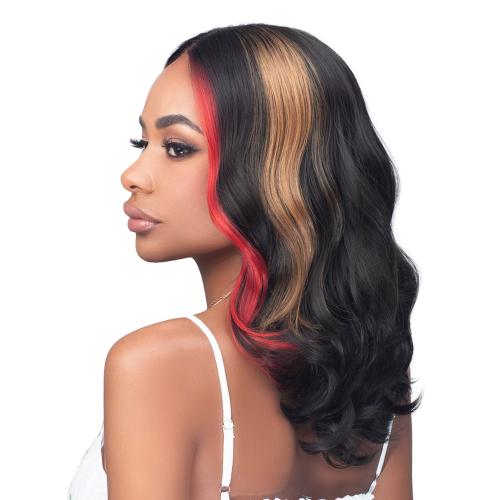 Bobbi Boss Human Hair Blend HD Lace Front Wig 5" Deep Lace (THL4/RDGD)
