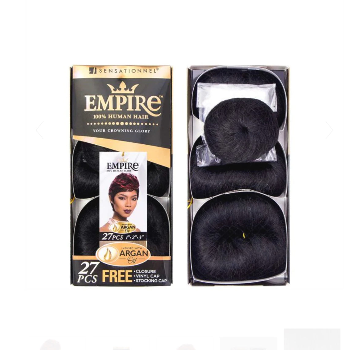 SENSATIONNEL EMPIRE 100% HUMAN HAIR INFUSED WITH ARGAN OIL - 27 PCS